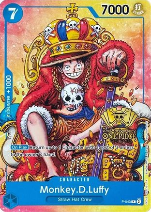 Monkey.D.Luffy (2nd Anniversary Stamped Promo) (P-043) - One Piece Promotion Cards