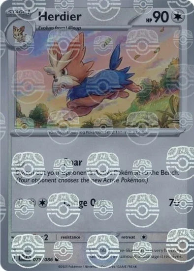 Herdier (Master Ball Pattern) 075/086  - Holofoil